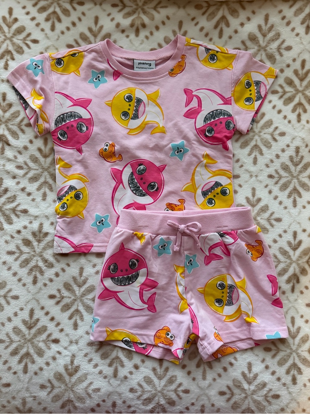 Pink Baby Shark Toddler Set